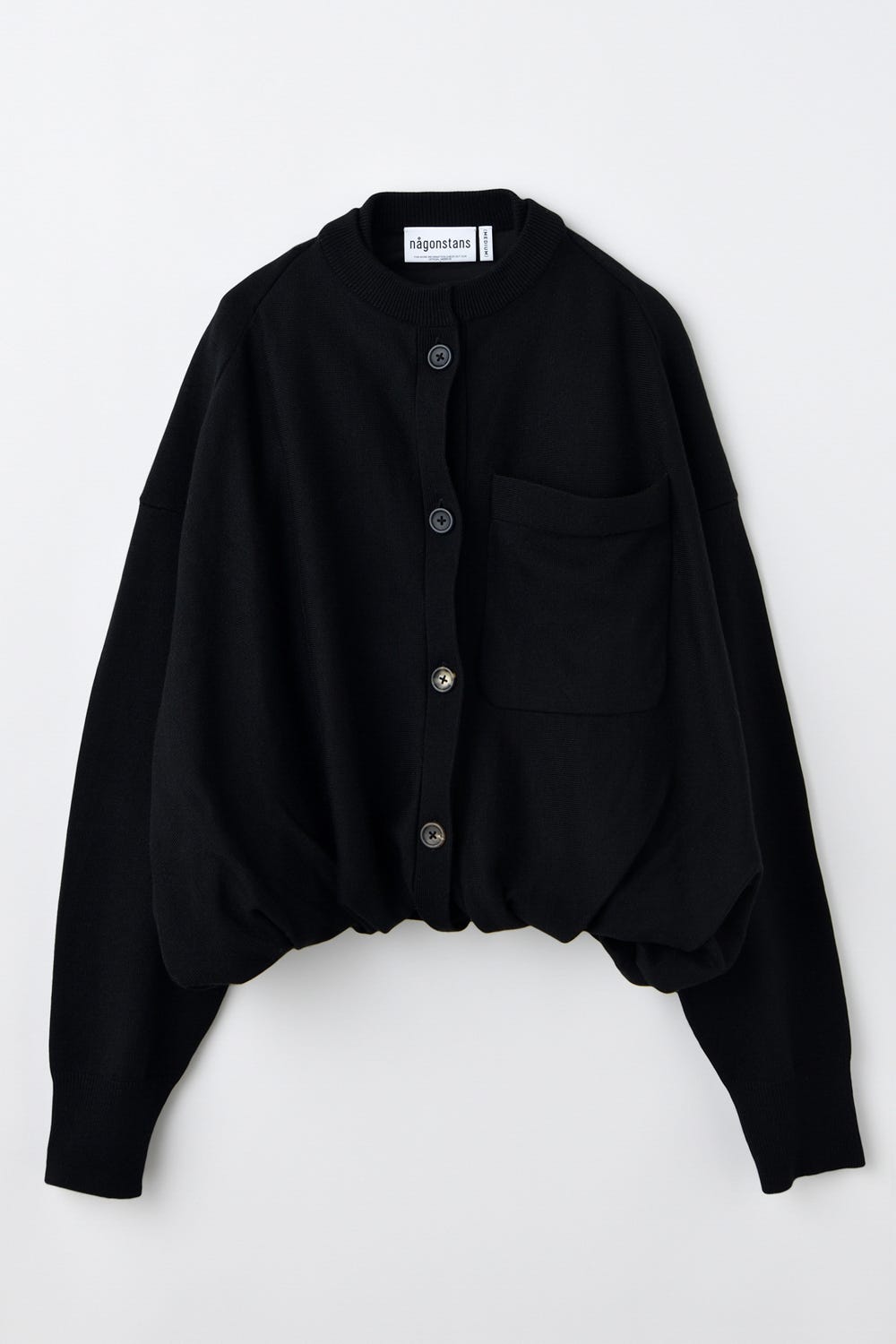 nagonstans(ナゴンスタンス) カーディガン 長袖/ビッグシルエット double-front cardigan｜M｜Black｜knit wear｜någonstans official