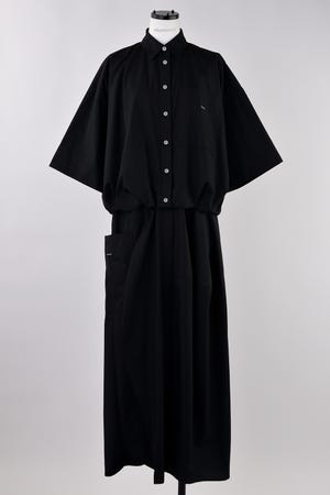 【新作】någonstans tuck drape shirt dress nagonstans(ナゴンスタンス)｜tuck drape shirt dress/ドレス