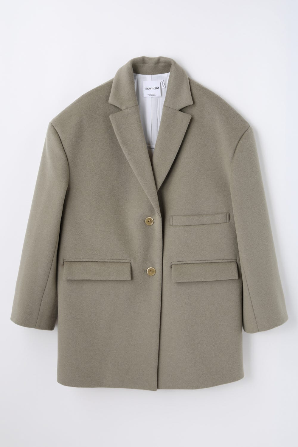 wide shoulder tailorcoat Sand S