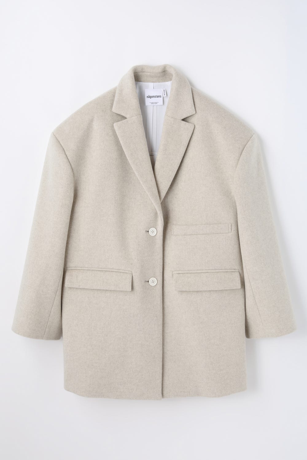 wide shoulder tailorcoat Oatmeal S