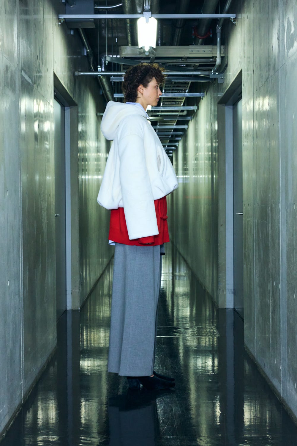 hooded short coat Salt S