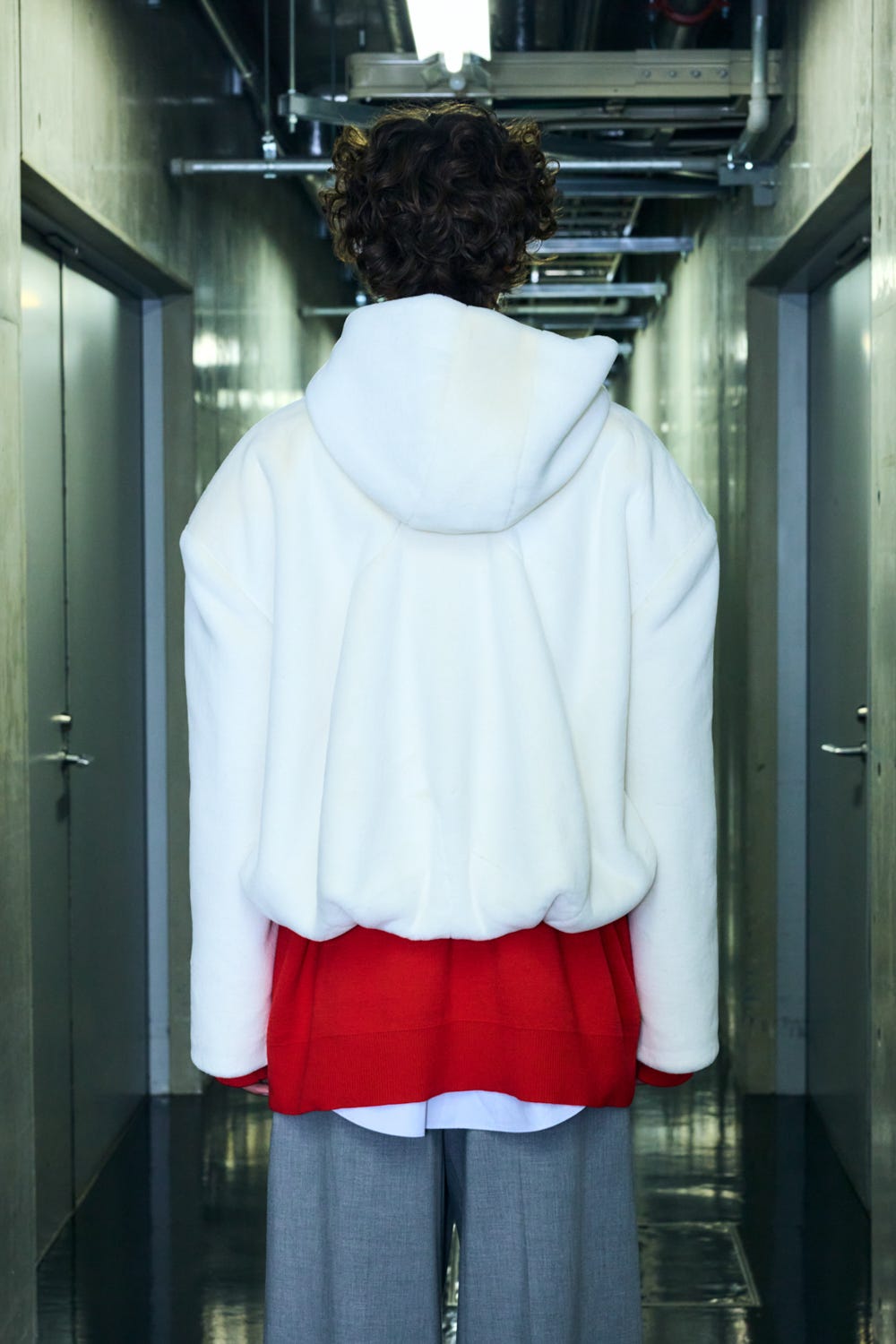 hooded short coat Salt S