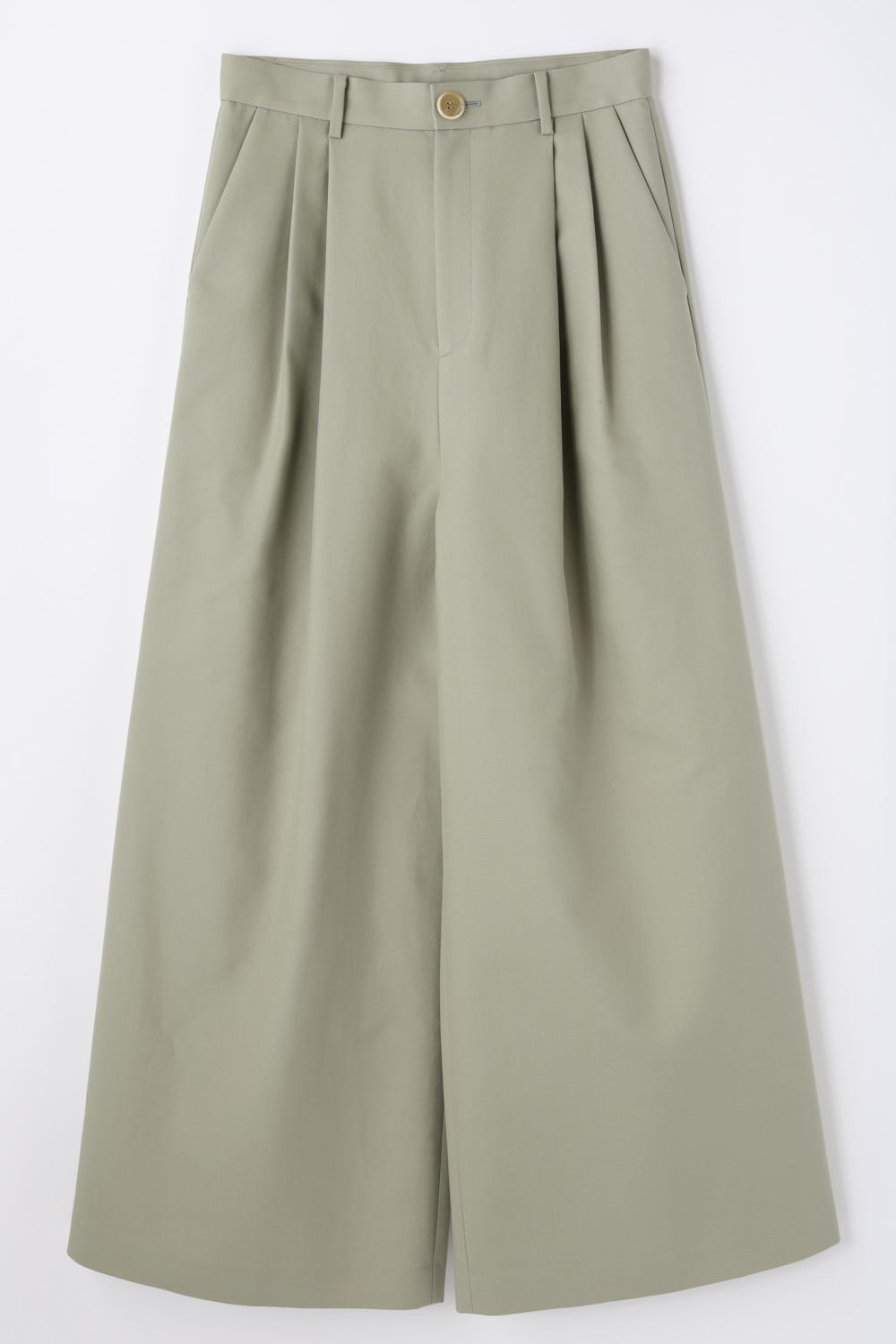 low-rise wide trousers Sand S