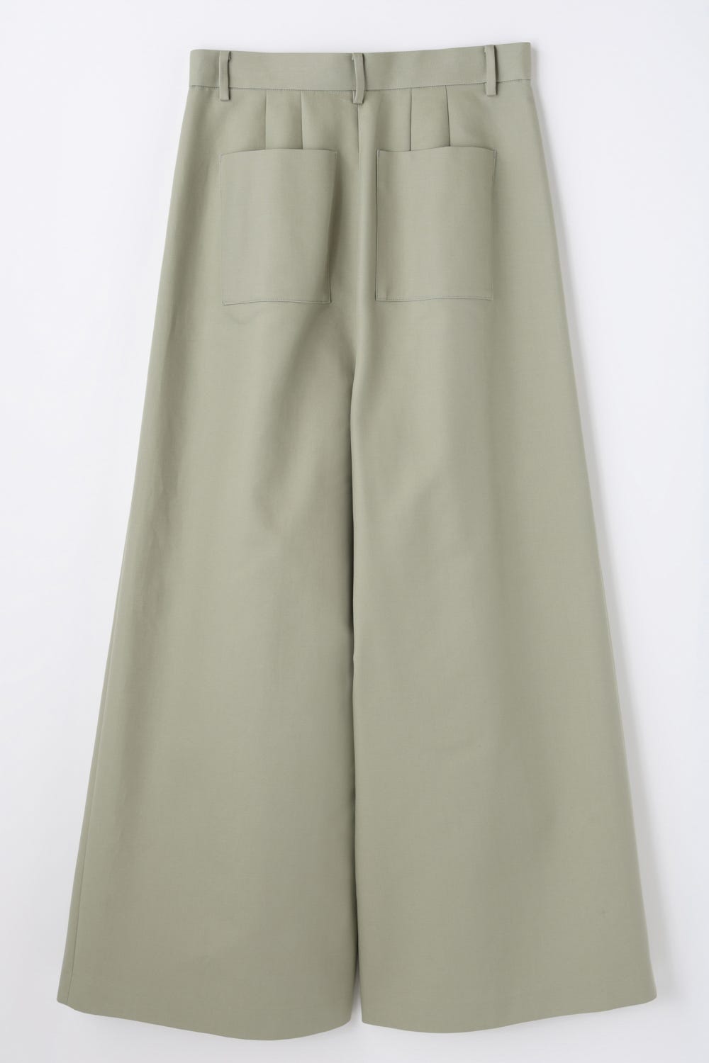 low-rise wide trousers Sand S