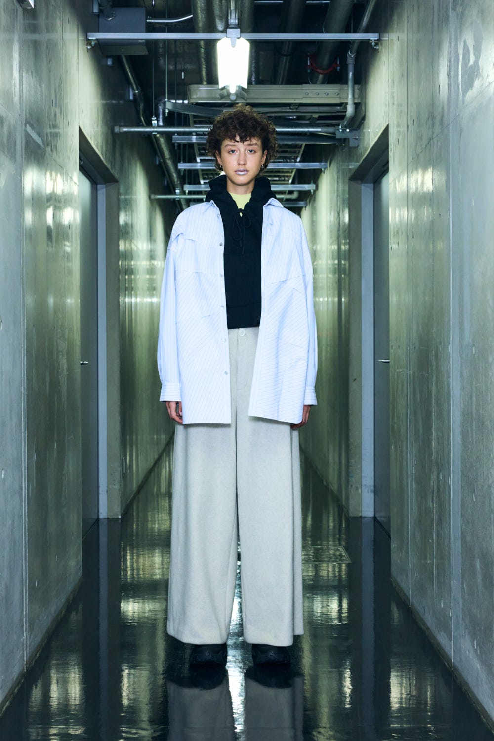minimal wide pants Oatmeal S