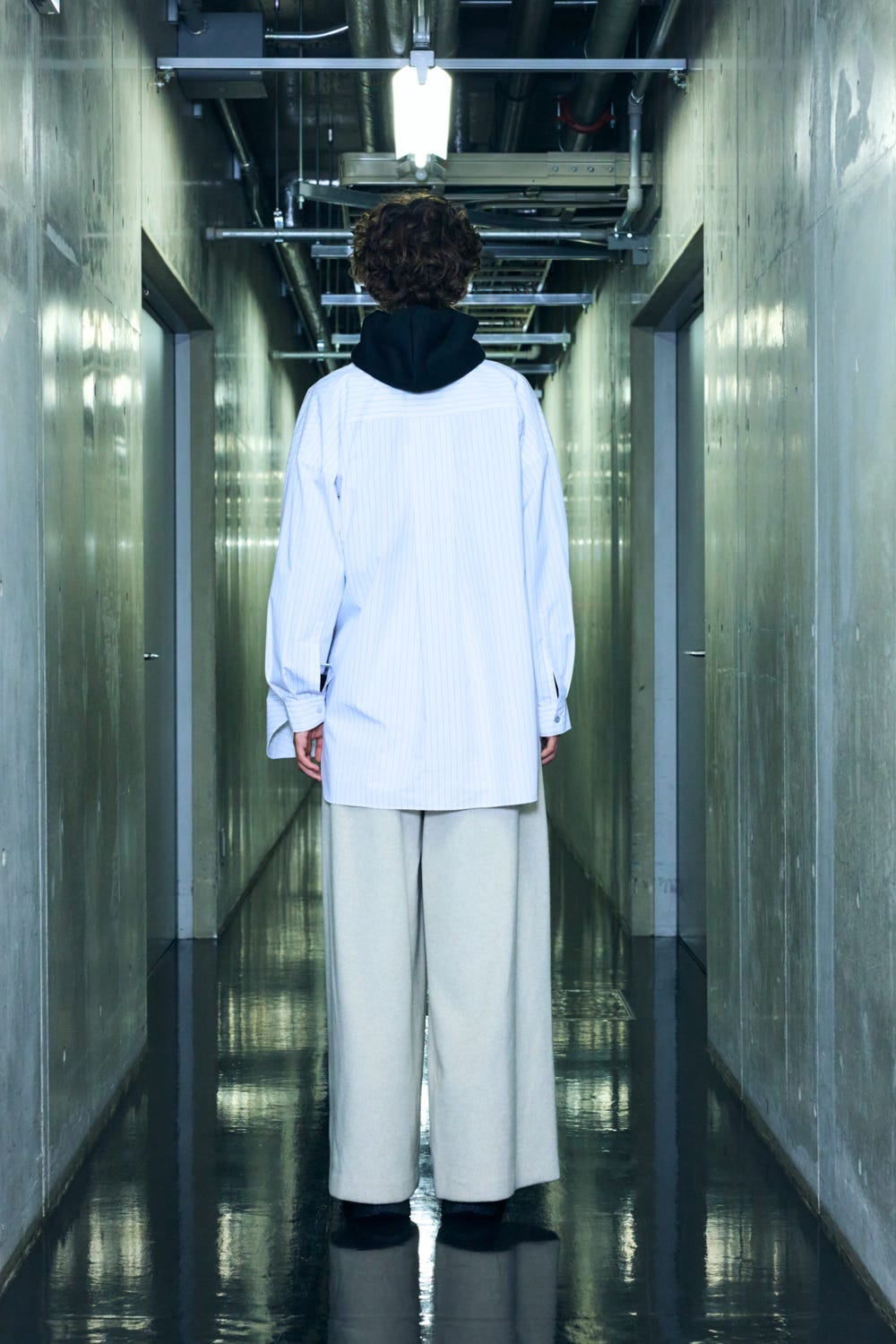 minimal wide pants Oatmeal S