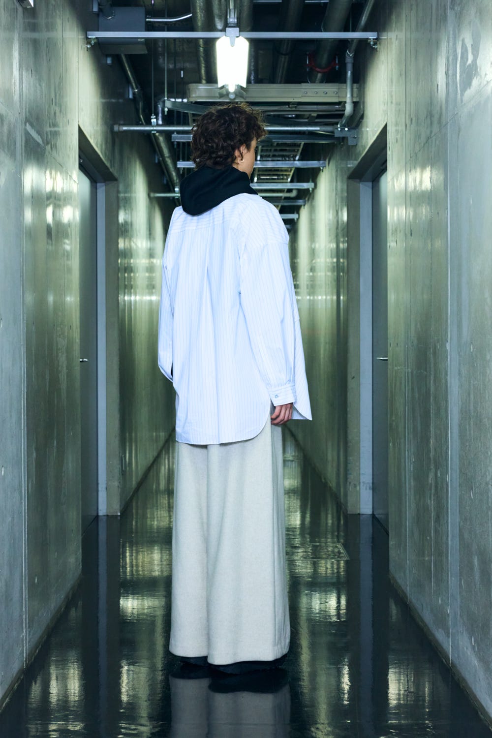 minimal wide pants Oatmeal S