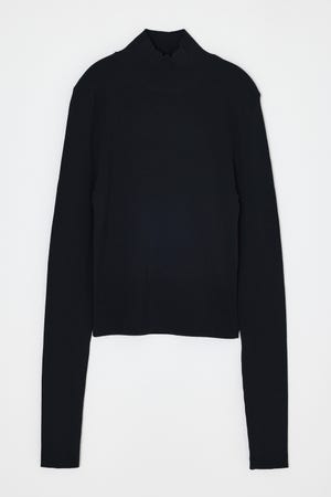cropped high-neck pullover｜M｜Black｜knit wear｜någonstans