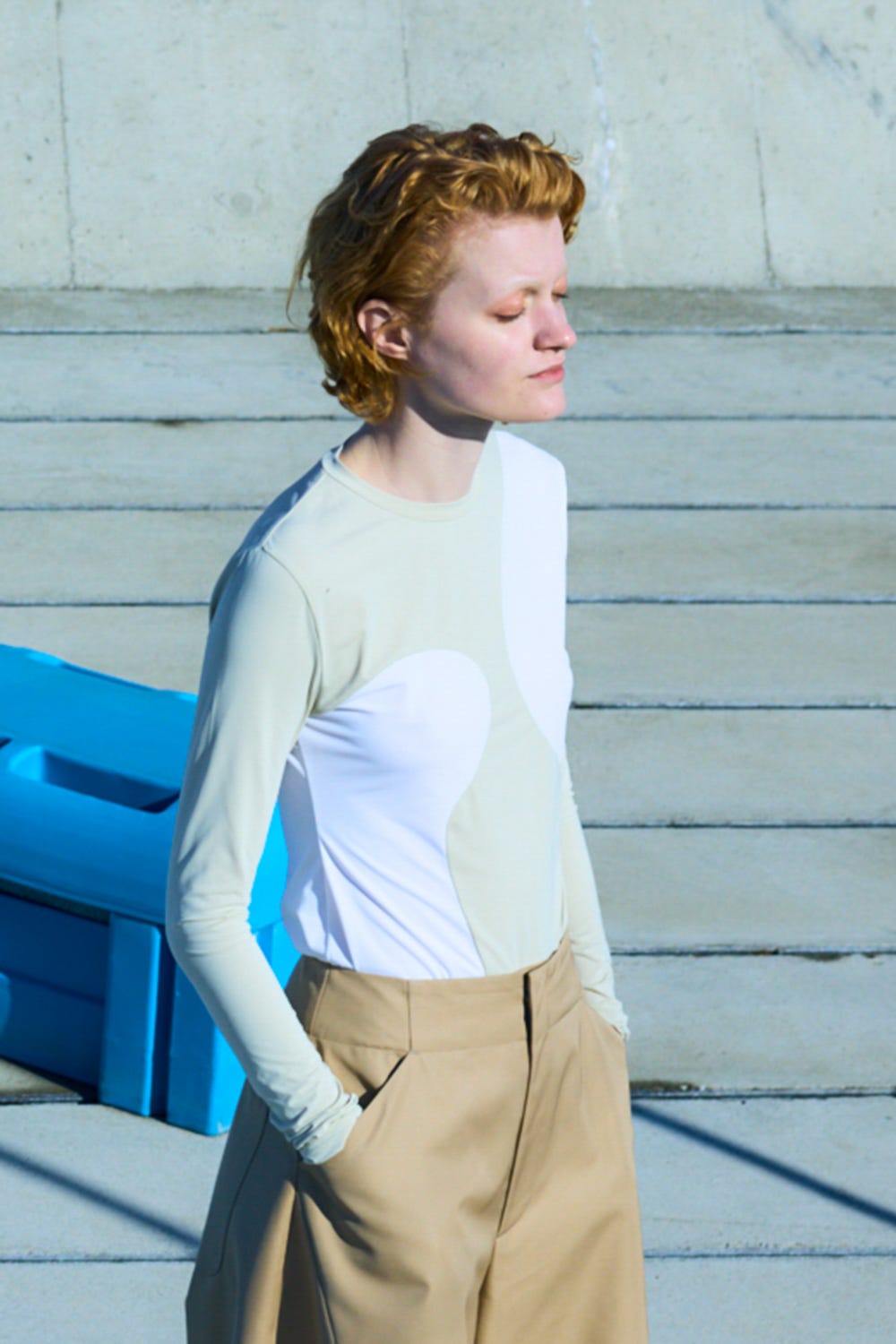 water vein long-sleeves t-shirt Sand M
