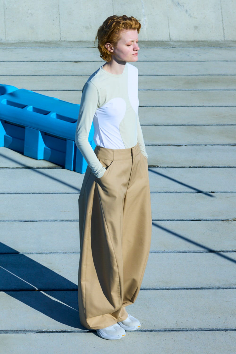 water vein long-sleeves t-shirt Sand M