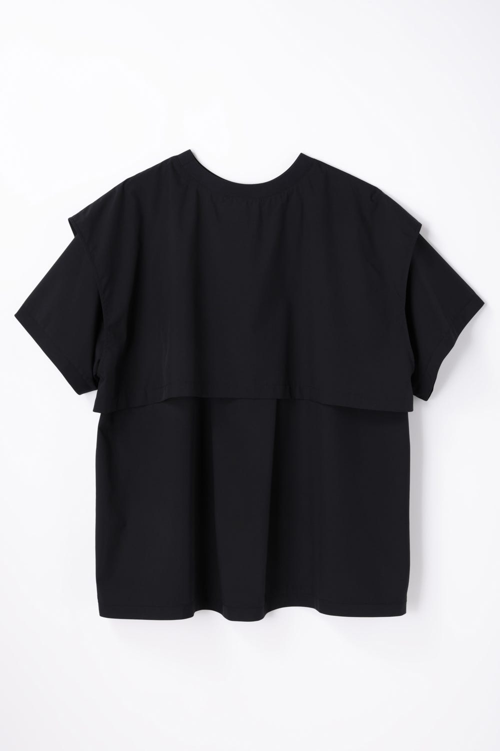 breath layered t-shirt Black M