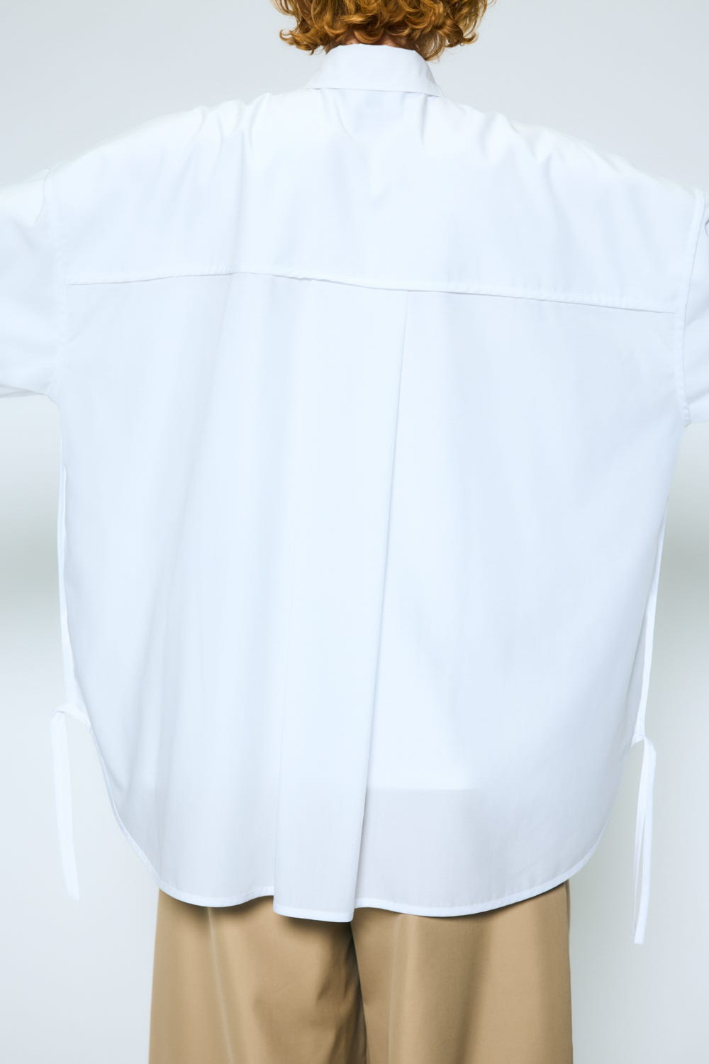 piping wide shirt Salt M
