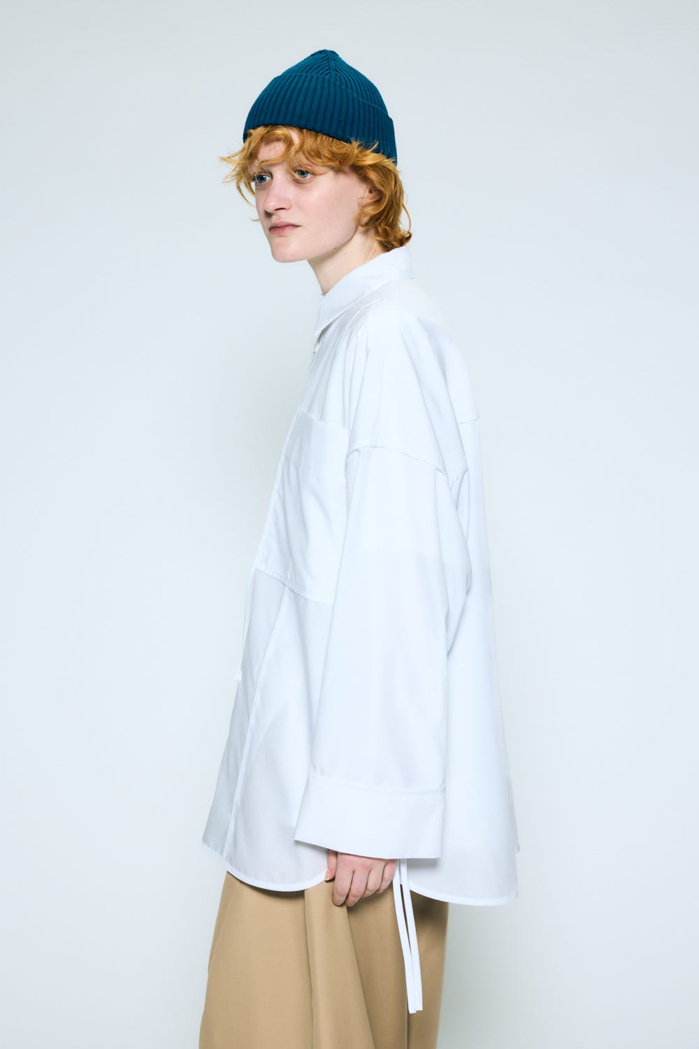 piping wide shirt Salt M