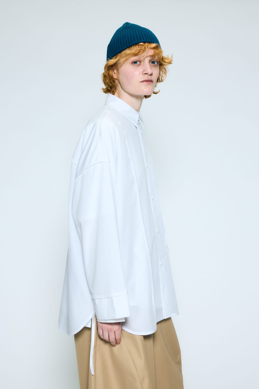 piping wide shirt Salt M