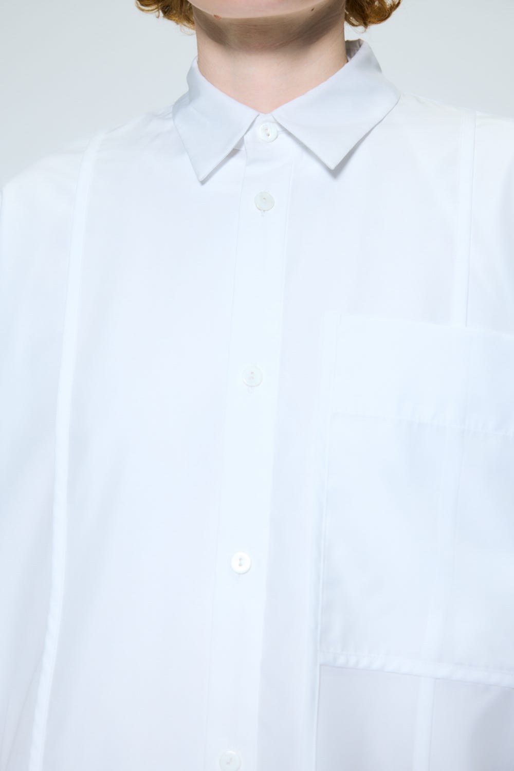 piping wide shirt Salt M