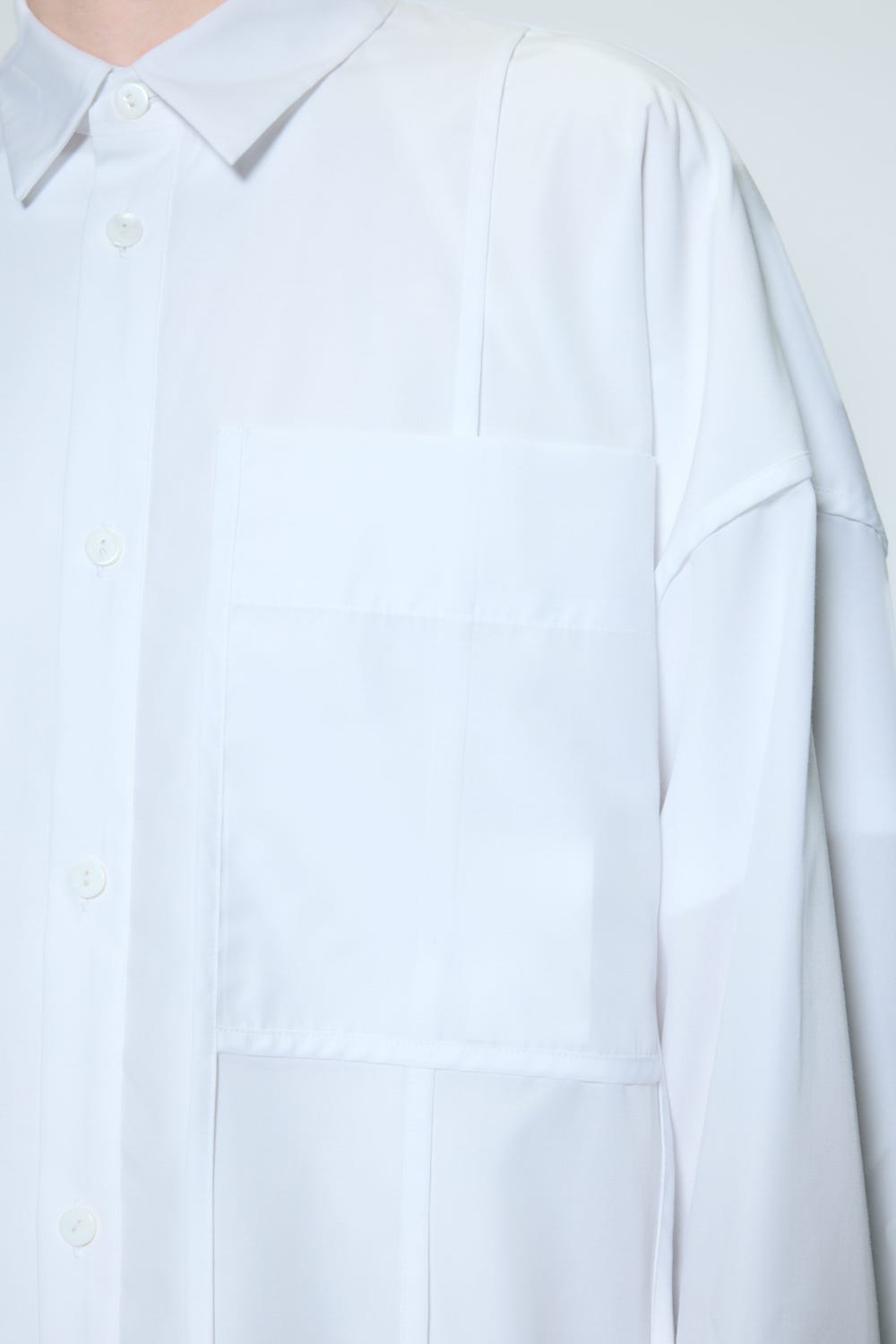 piping wide shirt Salt M