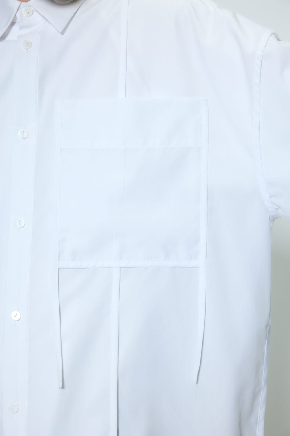 piping wide shirt Salt M