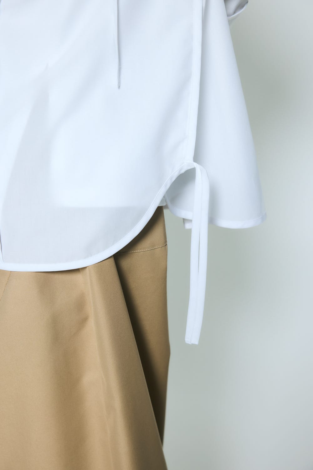 piping wide shirt Salt M