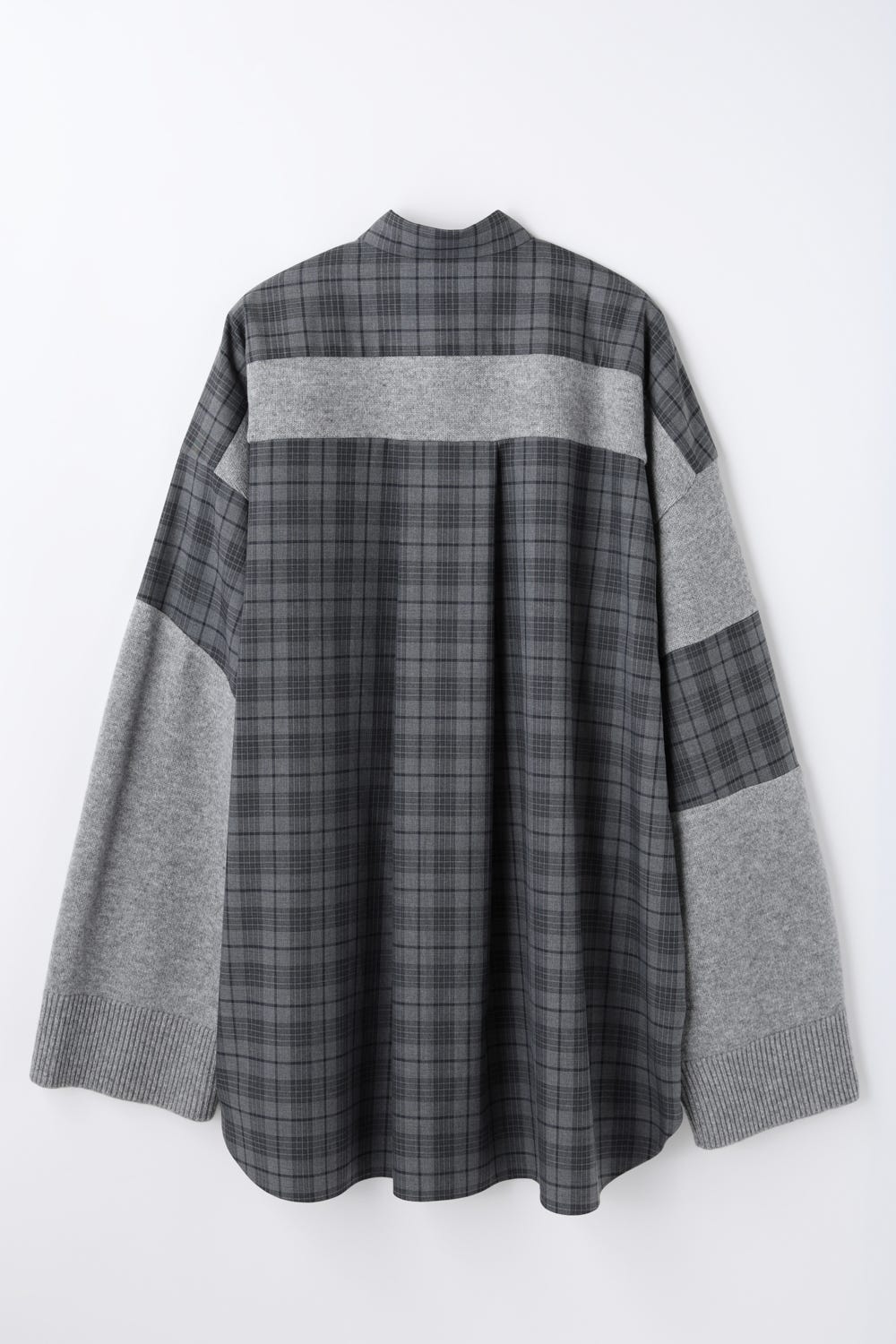 knit combi shirt Stone M