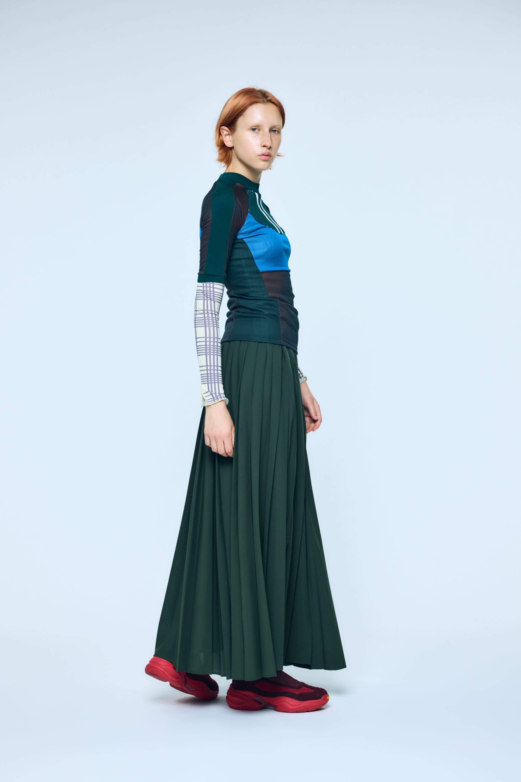 pleats skirt Olive M