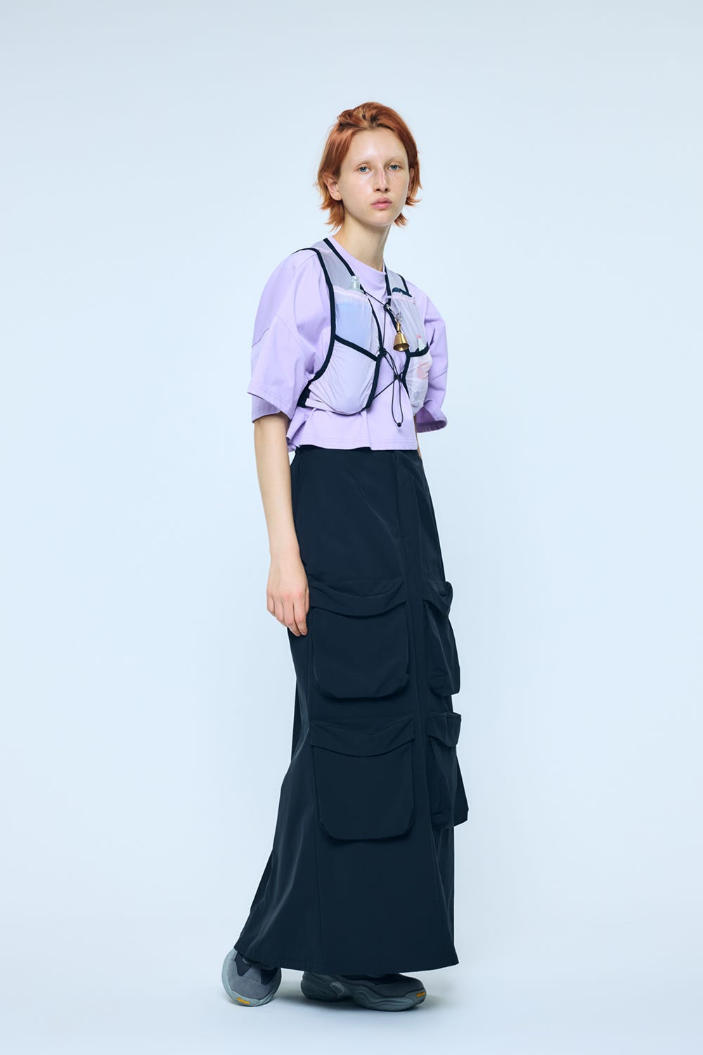 pebble cargo skirt Black S