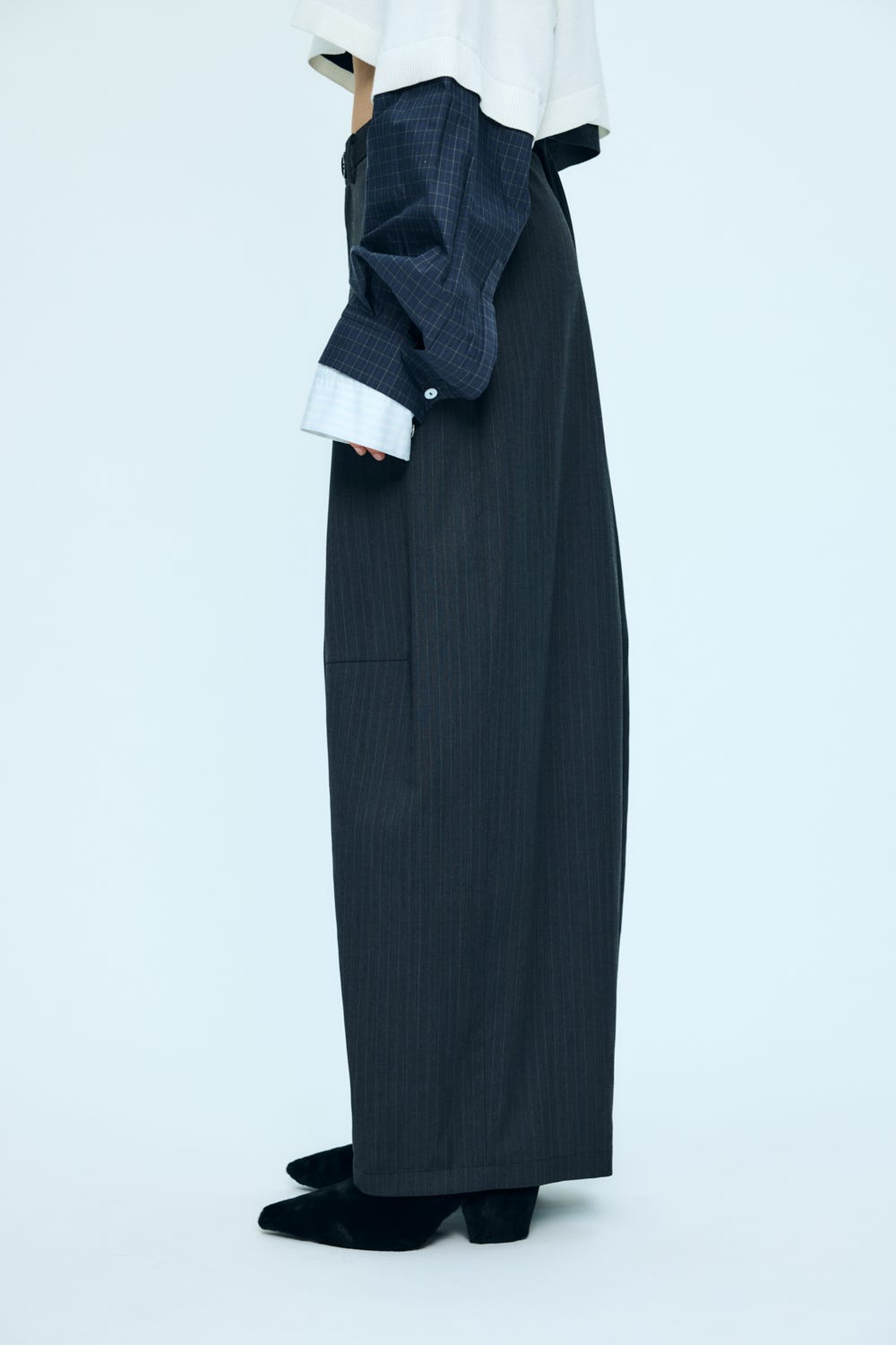 oval wide pants Stone S