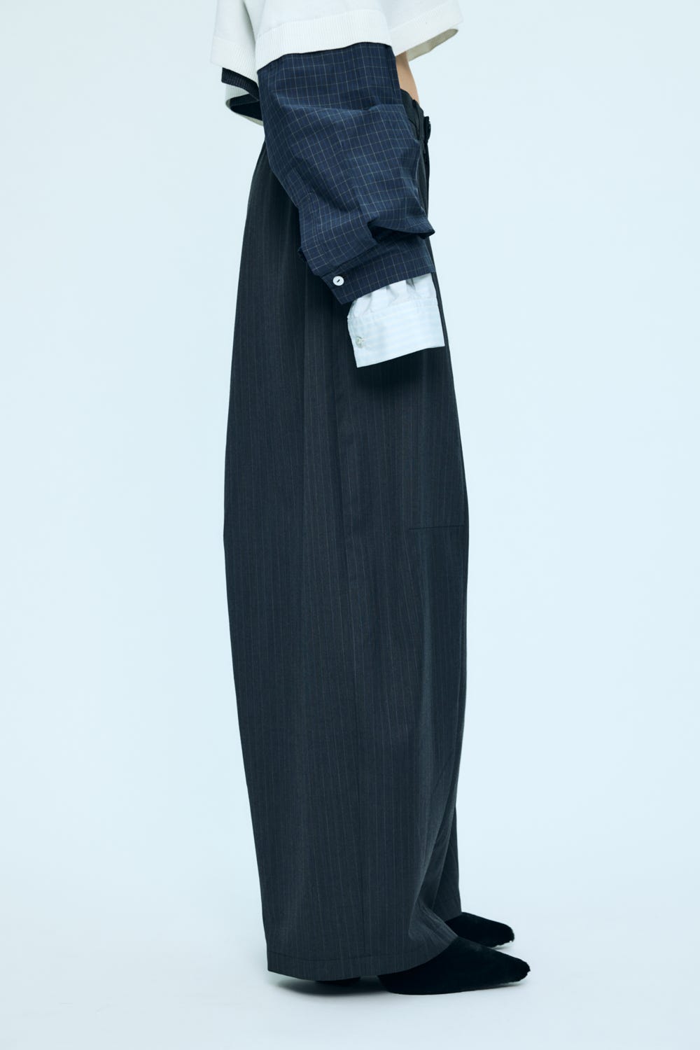 oval wide pants Stone S