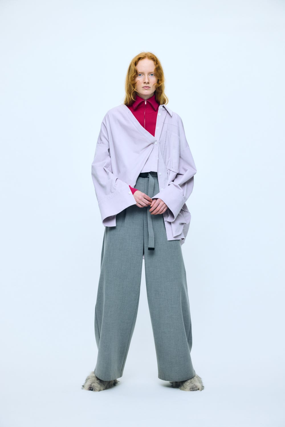 relax wide pants Wolf S