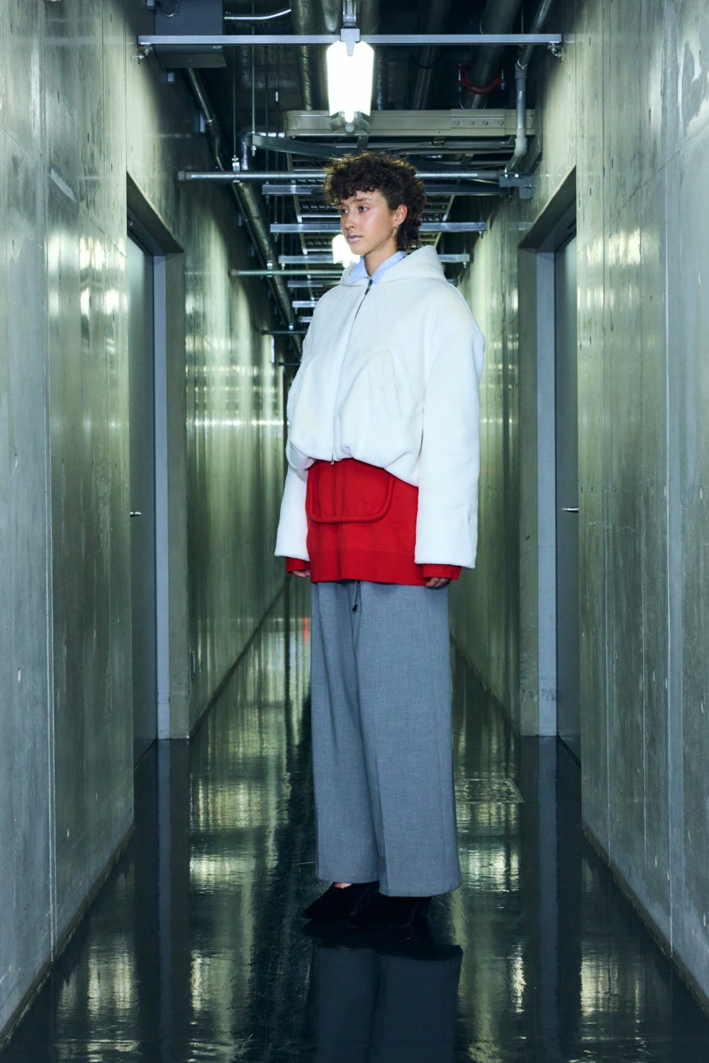 relax wide pants Wolf S