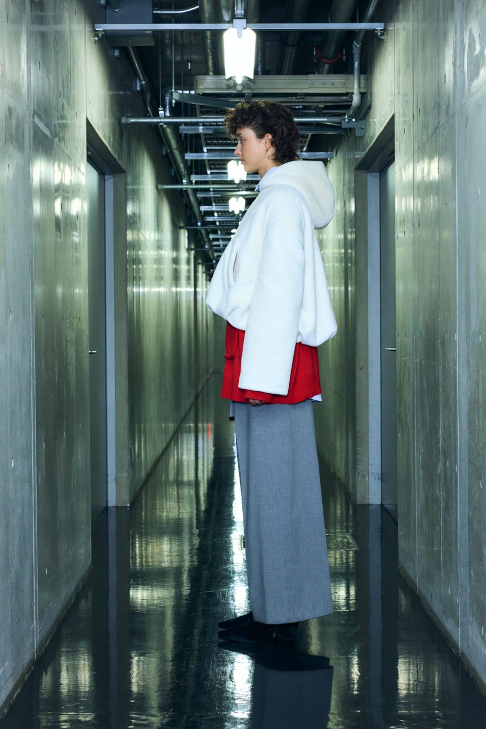 relax wide pants Wolf S