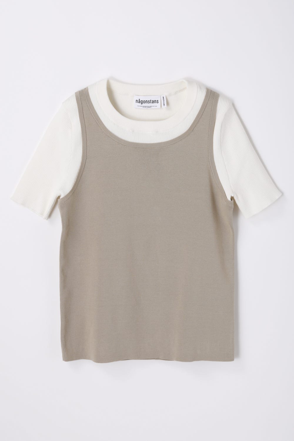 layered t-shirt Sand M