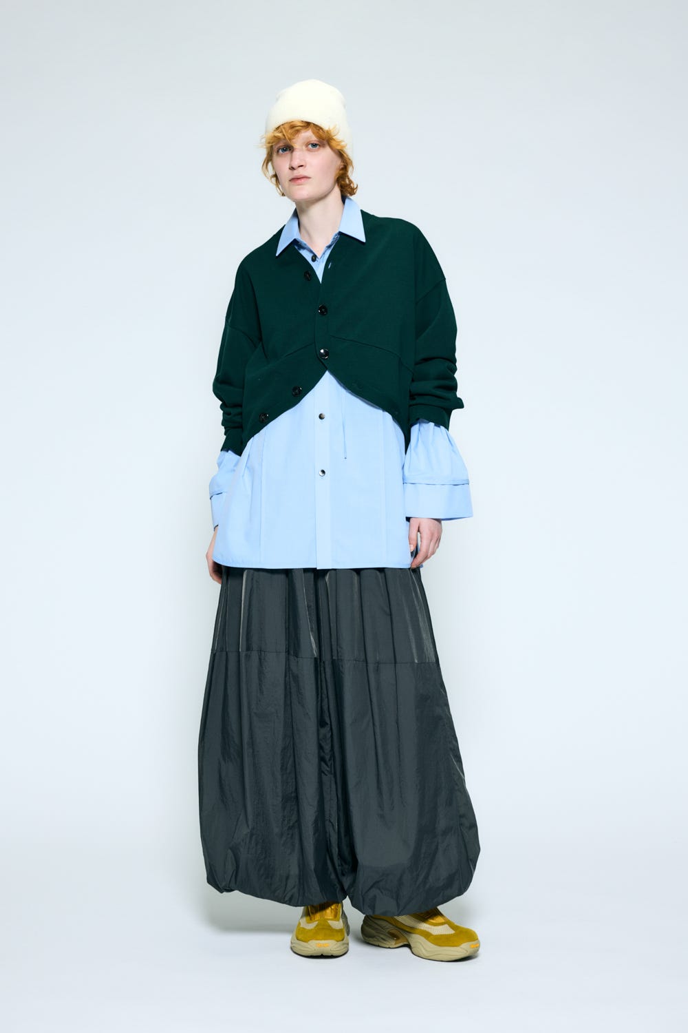 hem-design cardigan Kale M