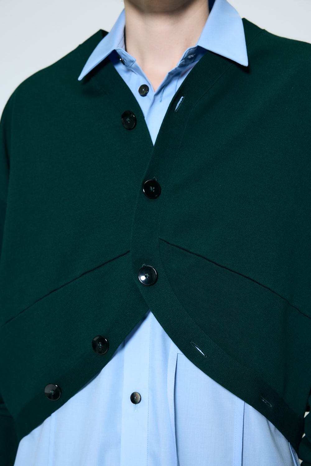 hem-design cardigan Kale M