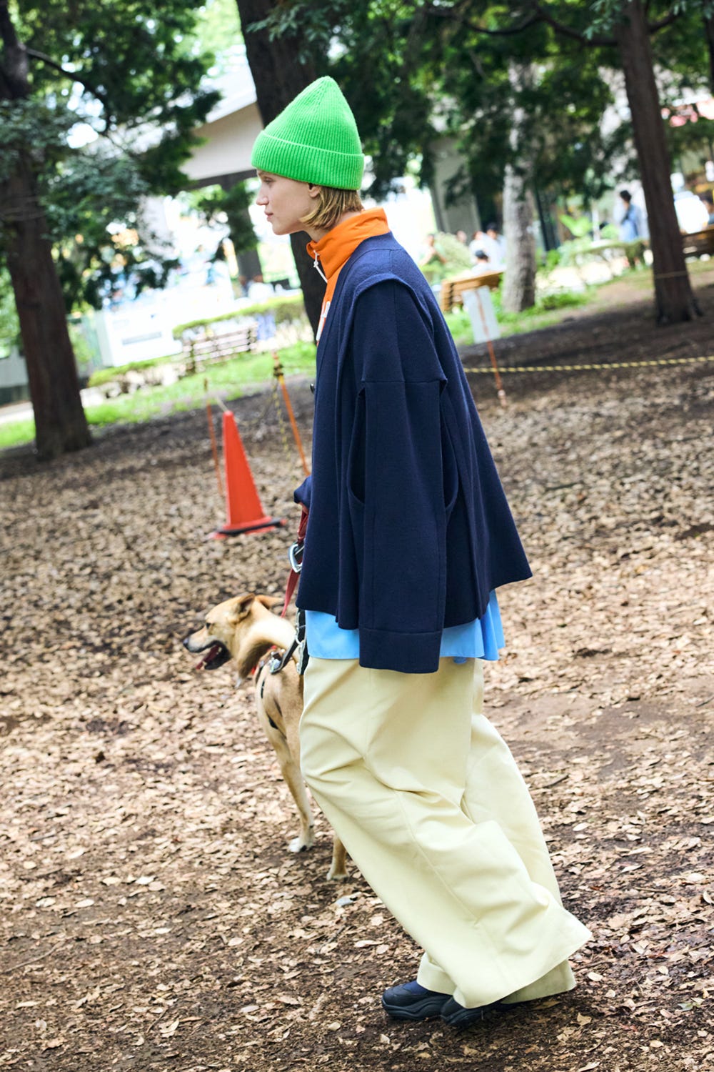 slit cardigan Space M