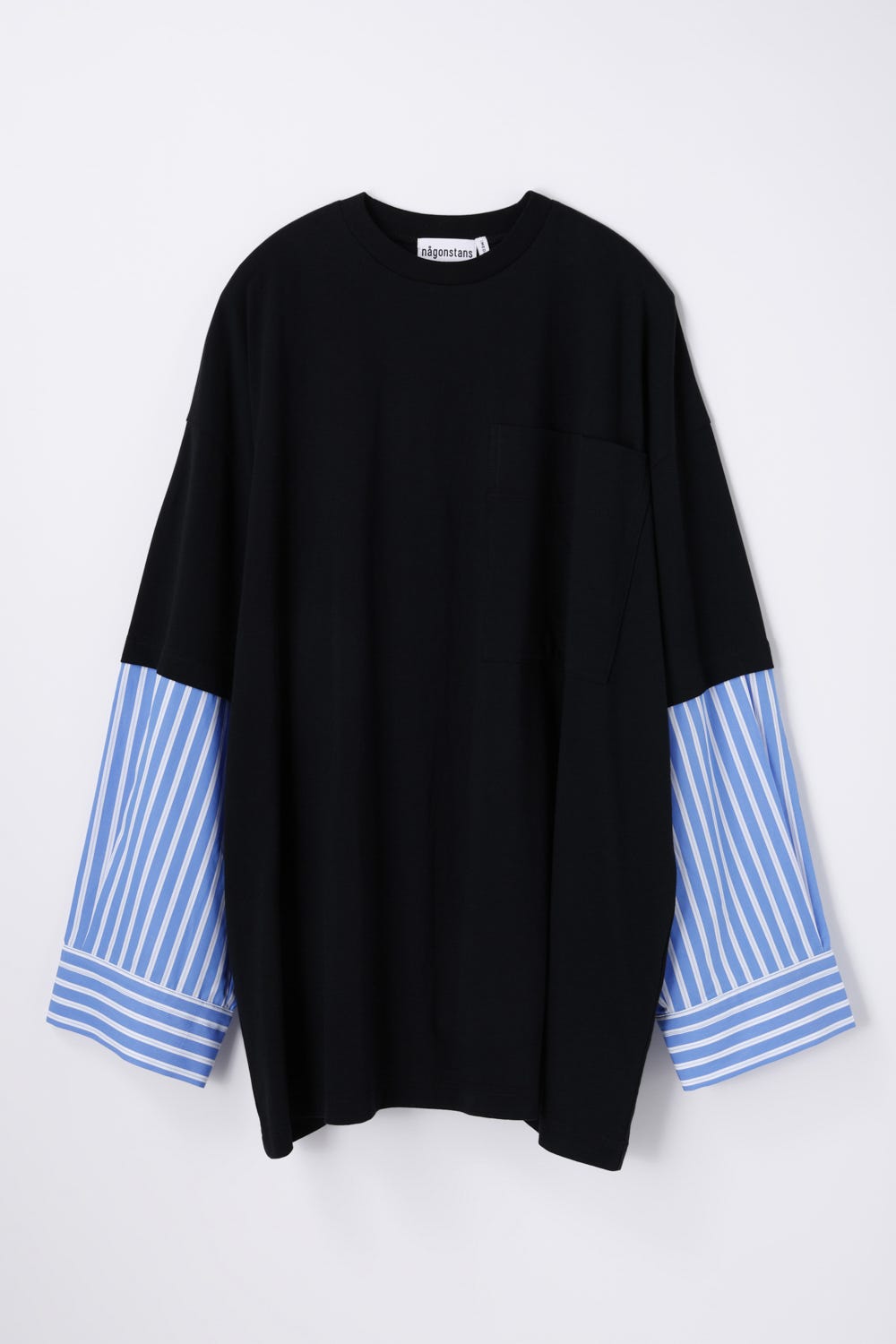 extra wide combi lonｇ-sleeves t-shirt Black M