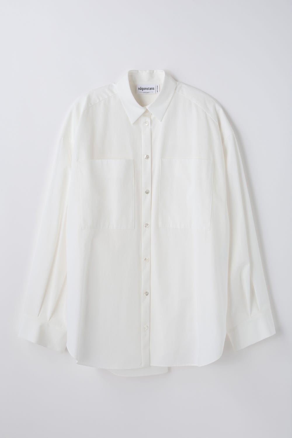 center-back drape shirt Salt M