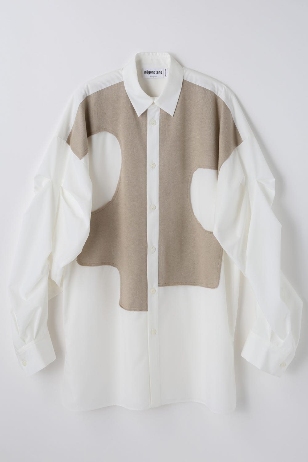 knit patch shirt Salt M