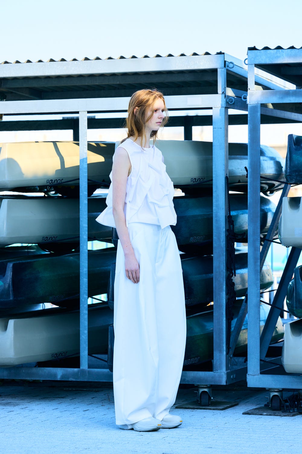 oval wide pants Salt S