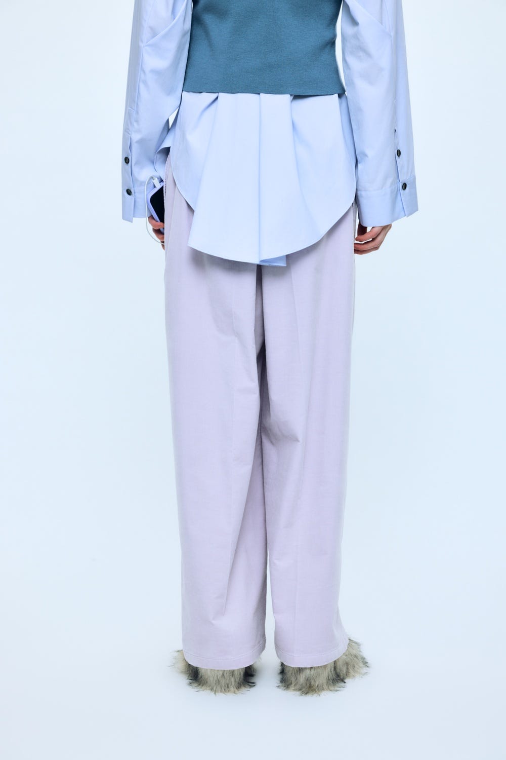 straight wide pants Lilac S