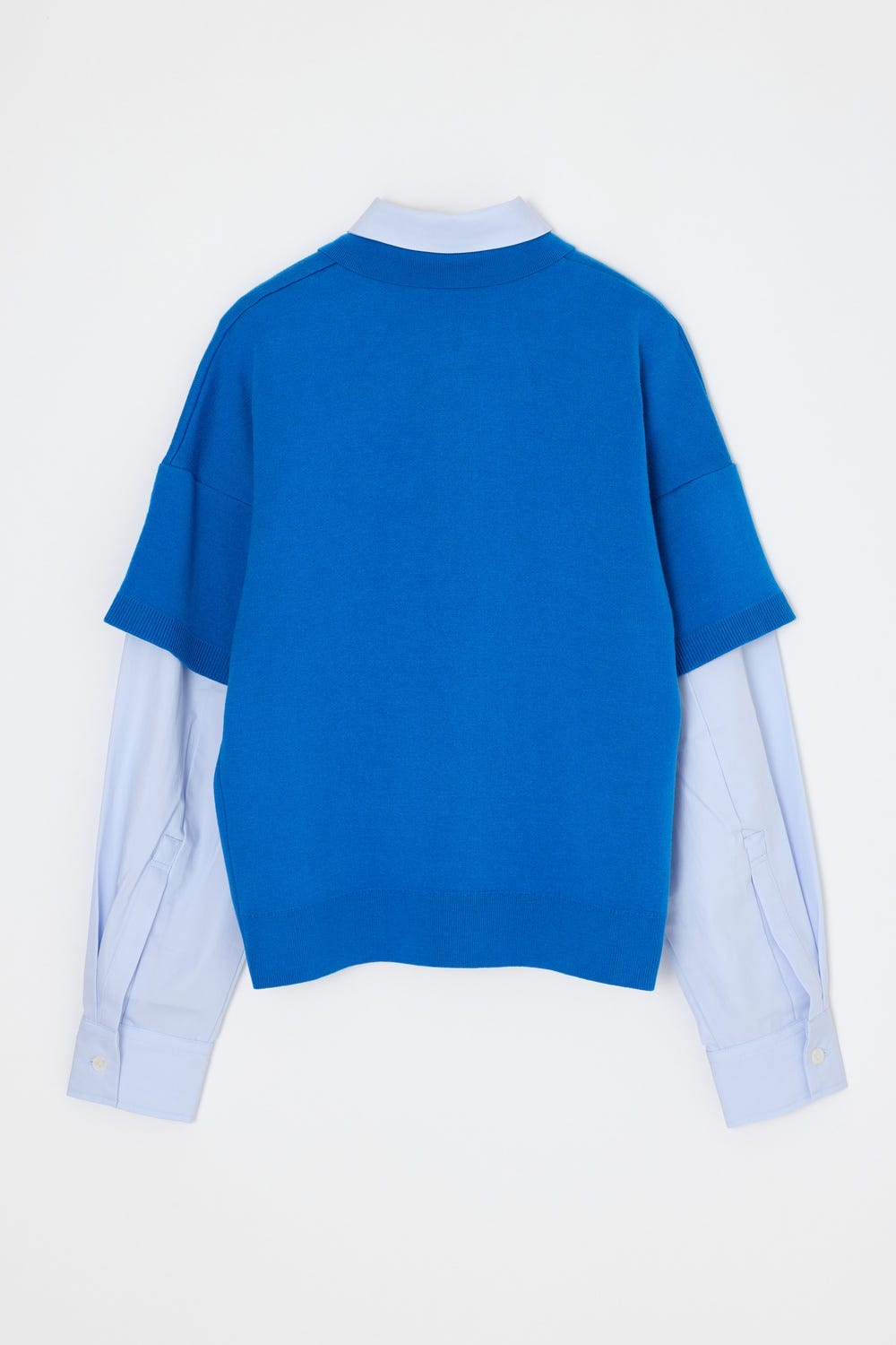 double-collar pullover Sky M