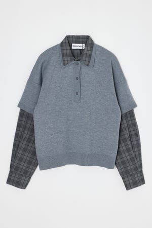 double-collar pullover