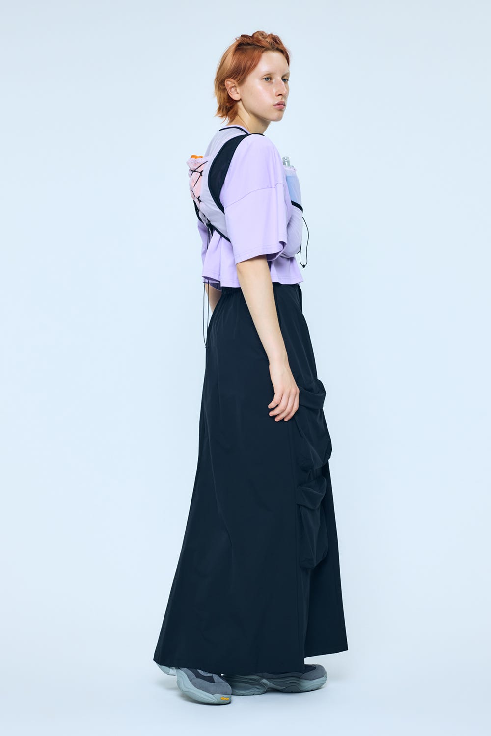 loose pocket　t-shirt Lilac M