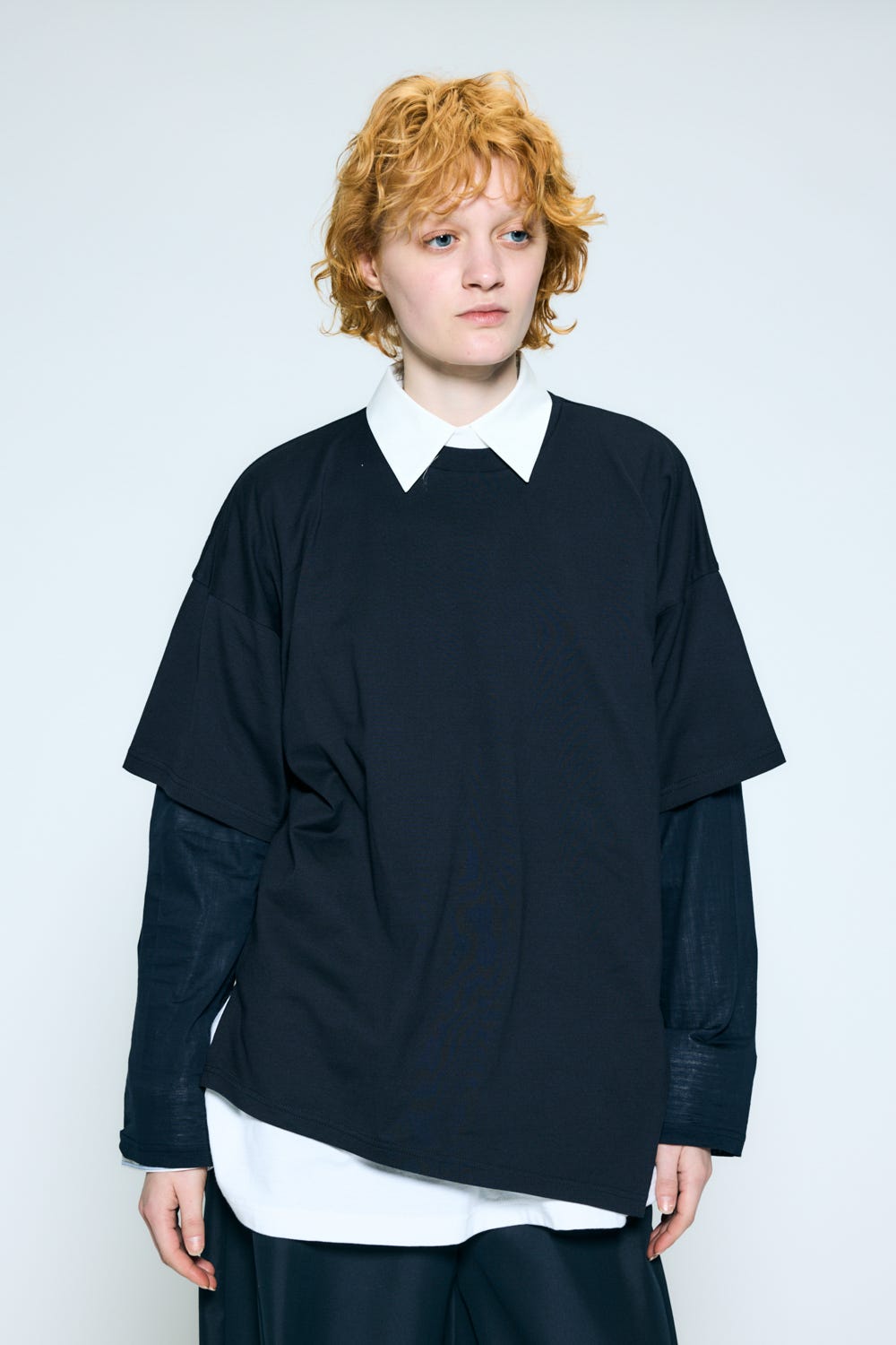 layered sheer long-sleeves t-shirt Space M