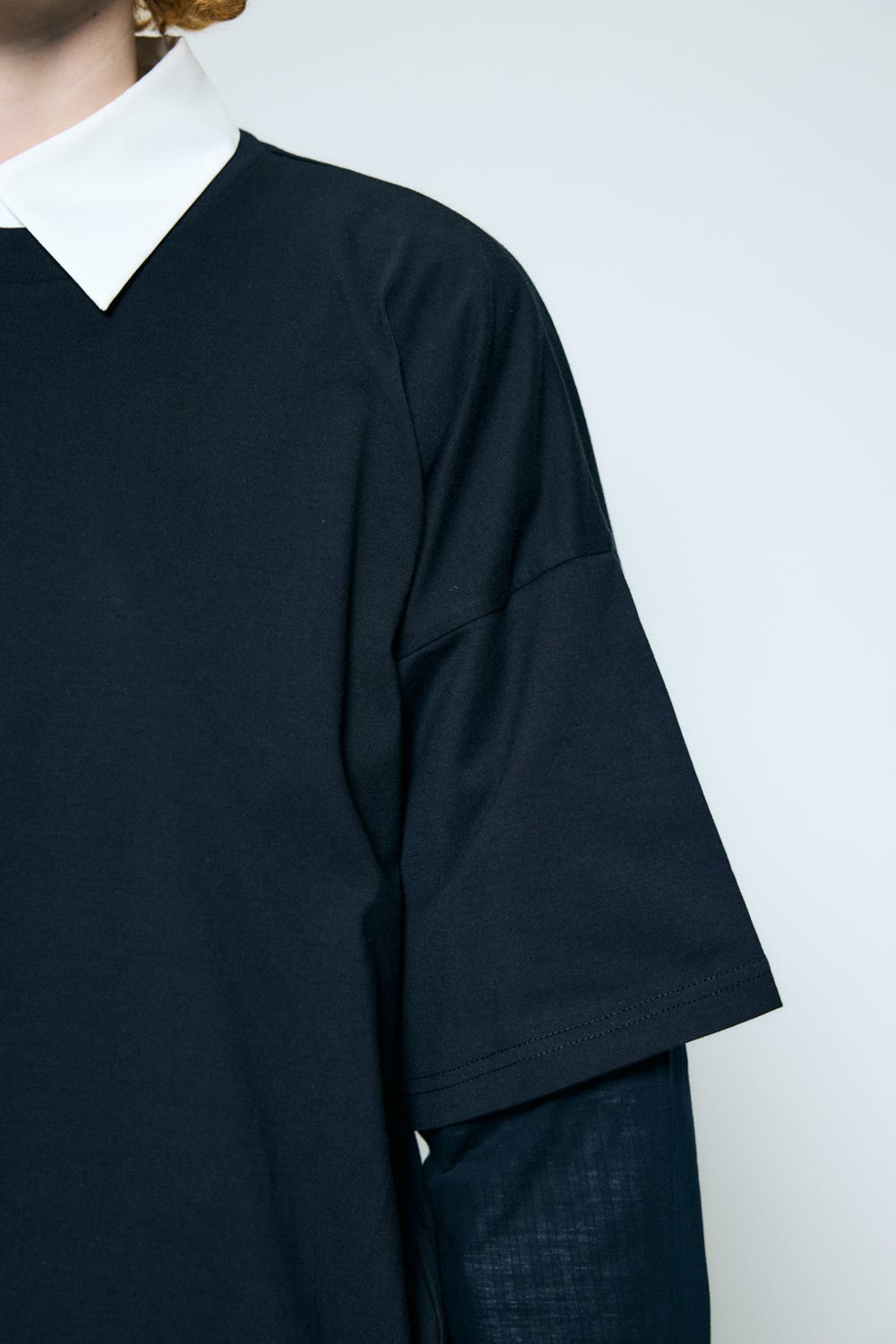 layered sheer long-sleeves t-shirt Space M
