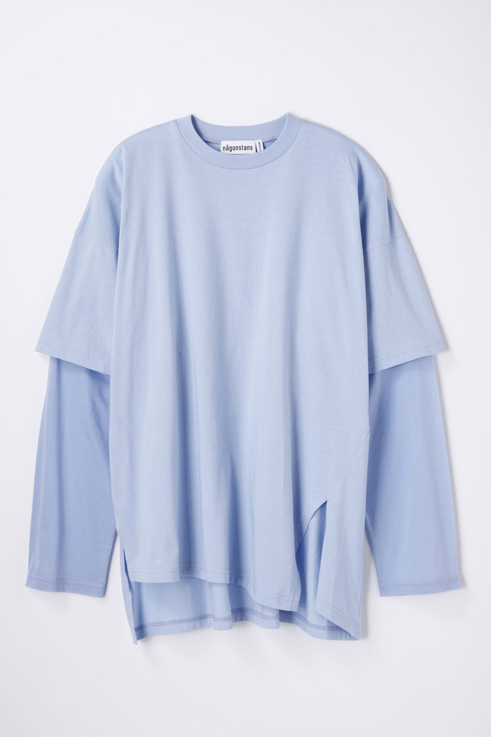 layered sheer long-sleeves t-shirt Water M