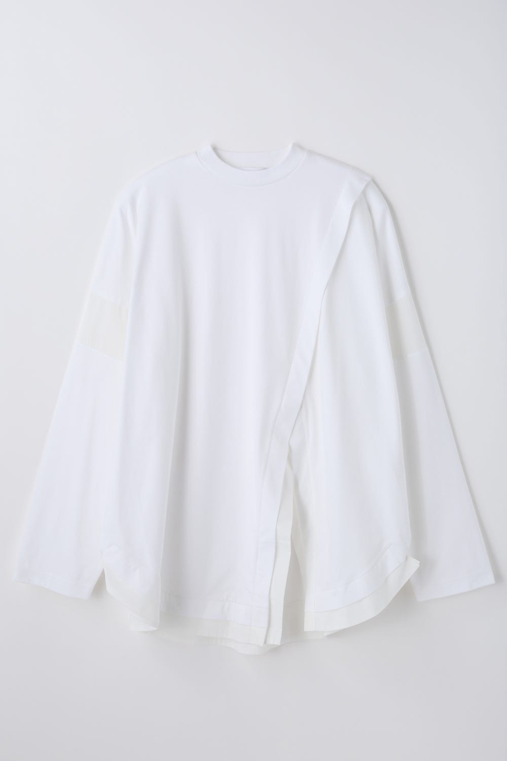 rounded long-sleeves t-shirt Salt M