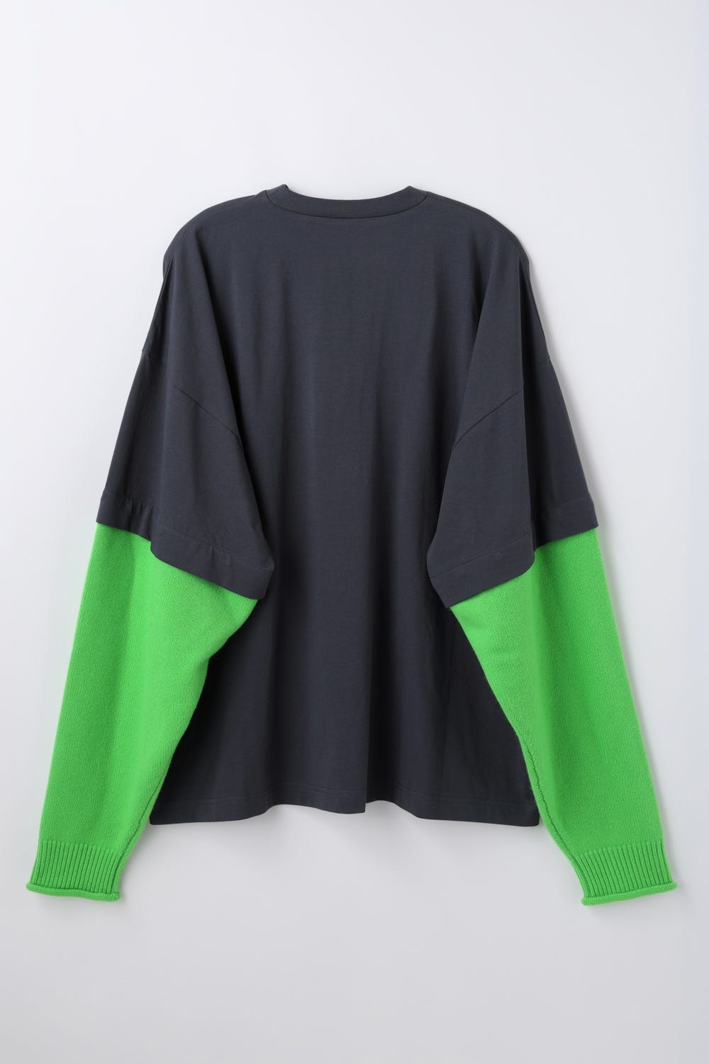 layered knit pullover Cement M