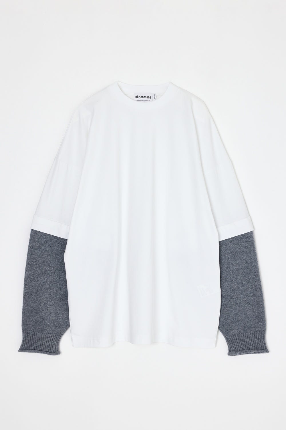 layered knit pullover Salt M