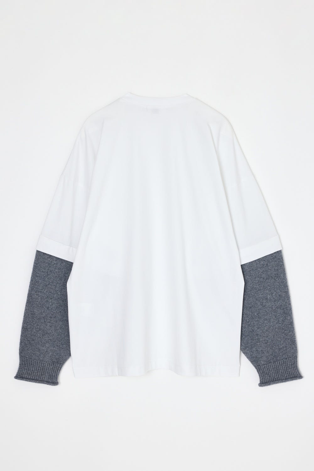 layered knit pullover Salt M
