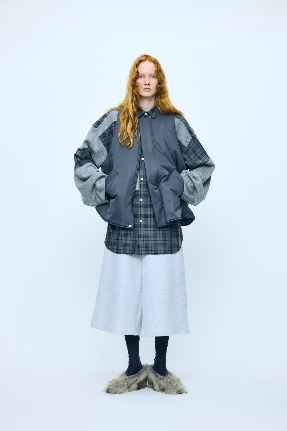 cocoon half pants Wolf M